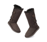 UGG Boots - UGG Boots Australia Double Face Sheepskin Tall Triple Button Boots