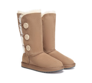 UGG Boots - UGG Boots Australia Double Face Sheepskin Tall Triple Button Boots