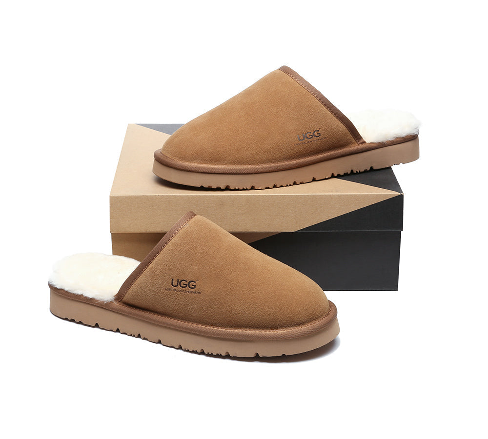 AUSTRALIAN SHEPHERD® UGG Men Sheepskin Wool Slippers Cruz – UGG EXPRESS NZ