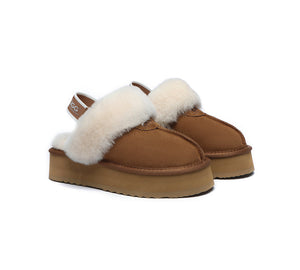 UGG Slippers - Removable Strap Slingback UGG Slipper Women Waffle Platform