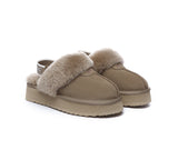 UGG Slippers - Removable Strap Slingback UGG Slipper Women Waffle Platform