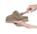 UGG Slippers - Removable Strap Slingback UGG Slipper Women Waffle Platform