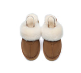 UGG Slippers - Removable Strap Slingback UGG Slipper Women Waffle Platform