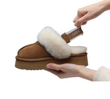 UGG Slippers - Removable Strap Slingback UGG Slipper Women Waffle Platform