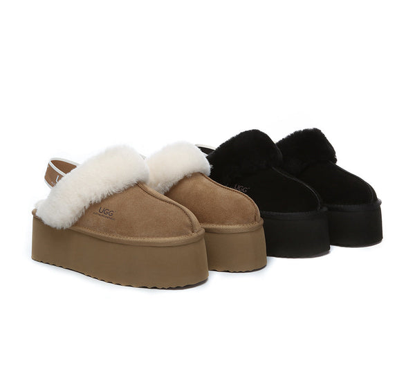 AUSTRALIAN SHEPHERD® UGG Women Slingback Platform Slippers Muffin